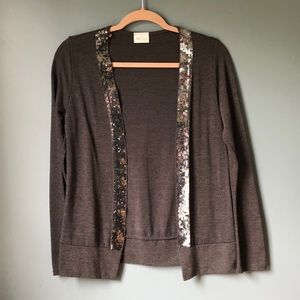 Pretty Good Gray Cardigan w Sequin Detail Size S/M